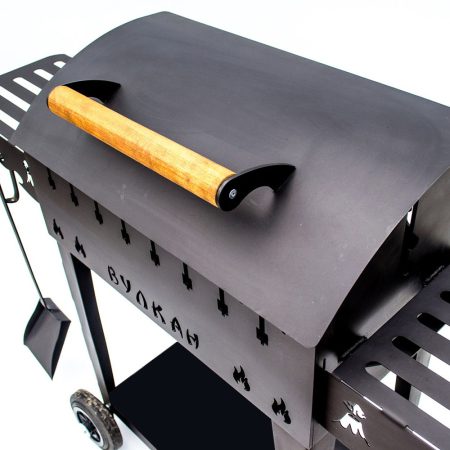 Купить мангал гриль "Вулкан" с полками на колесах в Минске