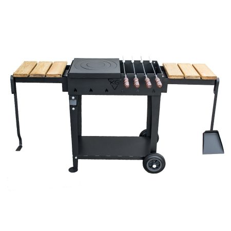 Купить мангал на колесах со столиками King Grill в Минске